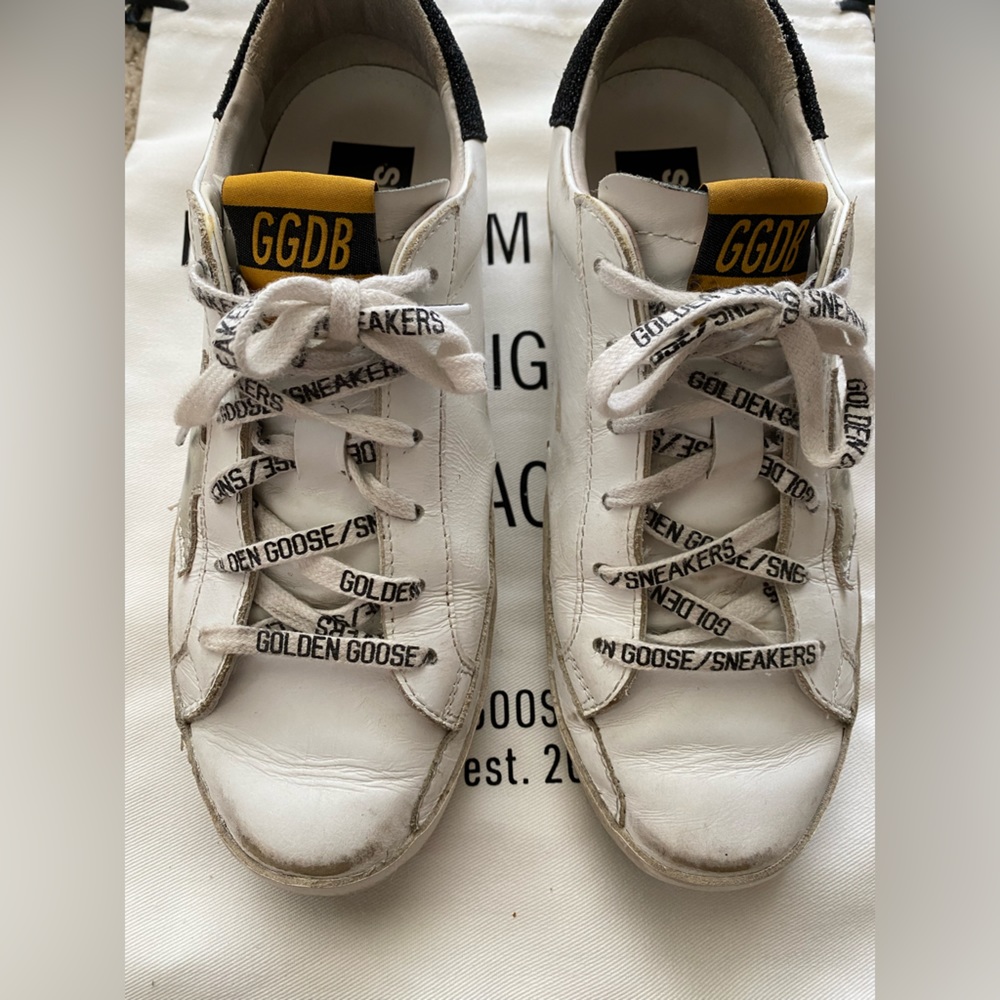 Golden goose superstar sneakers white leather
